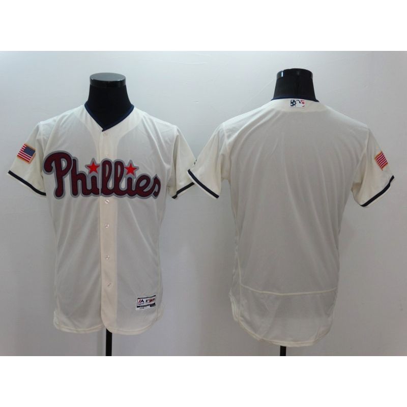 Cheap Phillies Jersey From China Cream Fashion Stars & Stripes Blank 2016 FLEXBASE in Men Women Youth Size