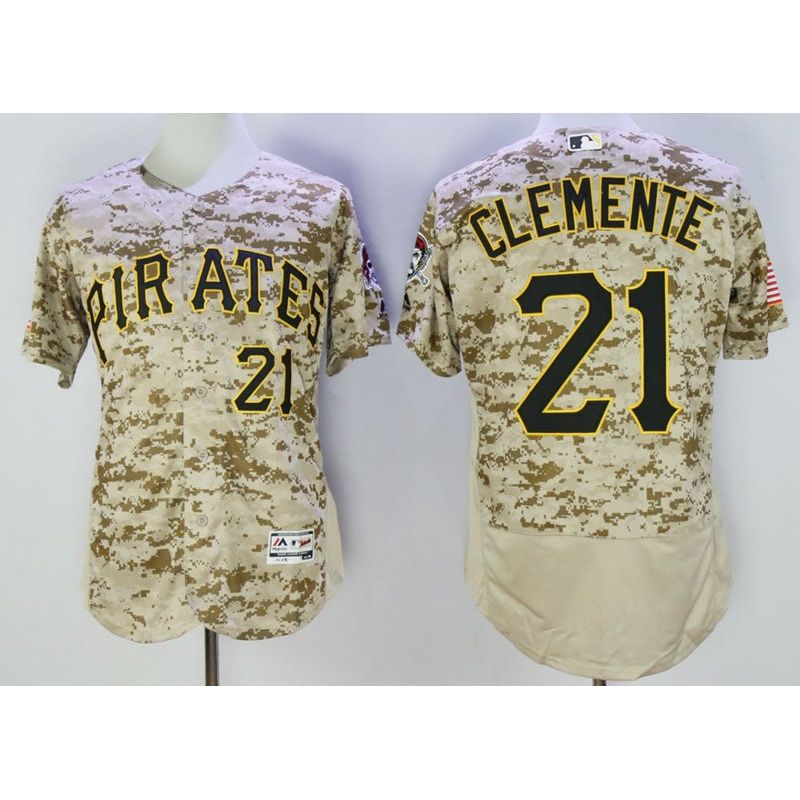 Cheap Roberto Clemente Pirates Jersey From China Camo 2016 FLEXBASE #21 in Men Women Youth Size Cheap Roberto Clemente Pirates Jersey From China Camo 2016 FLEXBASE #21 in Men Women Youth Size