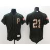 Cheap Roberto Clemente Pirates Jersey From China Olive Salute To Service 2016 FLEXBASE #21 in Men Women Youth Size