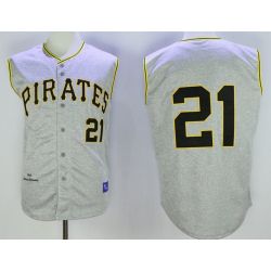 Cheap Roberto Clemente Pirates Jersey From China HEMP Grey 1962 Throwback #21 in Men Women Youth Size