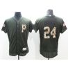 Cheap Barry Bonds Pirates Jersey From China Olive Salute To Service 2016 FLEXBASE #24 in Men Women Youth Size
