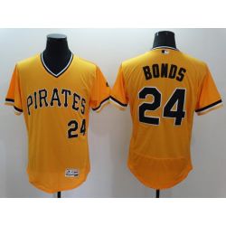 Cheap Barry Bonds Pirates Jersey From China Yellow 2016 FLEXBASE #24 in Men Women Youth Size