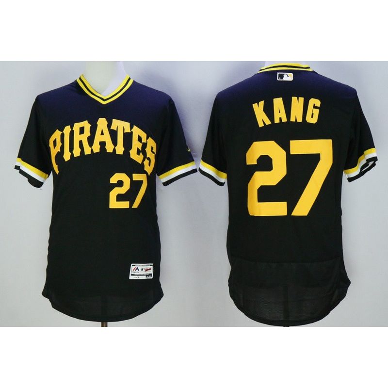 Cheap Jung-ho Kang Pirates Jersey From China Black throwback 2016 FLEXBASE #27 in Men Women Youth Size