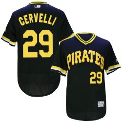 Cheap Francisco Cervelli Pirates Jersey From China Black throwback 2016 FLEXBASE #29 in Men Women Youth Size
