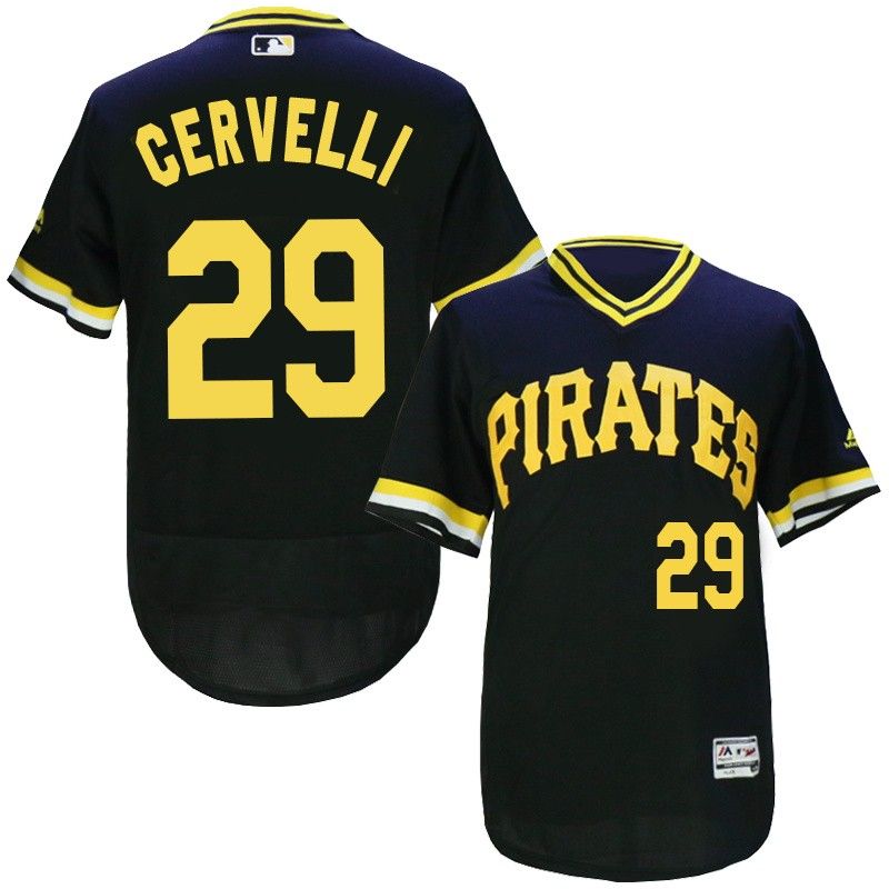 Cheap Francisco Cervelli Pirates Jersey From China Black throwback 2016 FLEXBASE #29 in Men Women Youth Size
