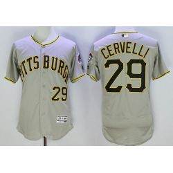 Cheap Francisco Cervelli Pirates Jersey From China Grey 2016 FLEXBASE #29 in Men Women Youth Size
