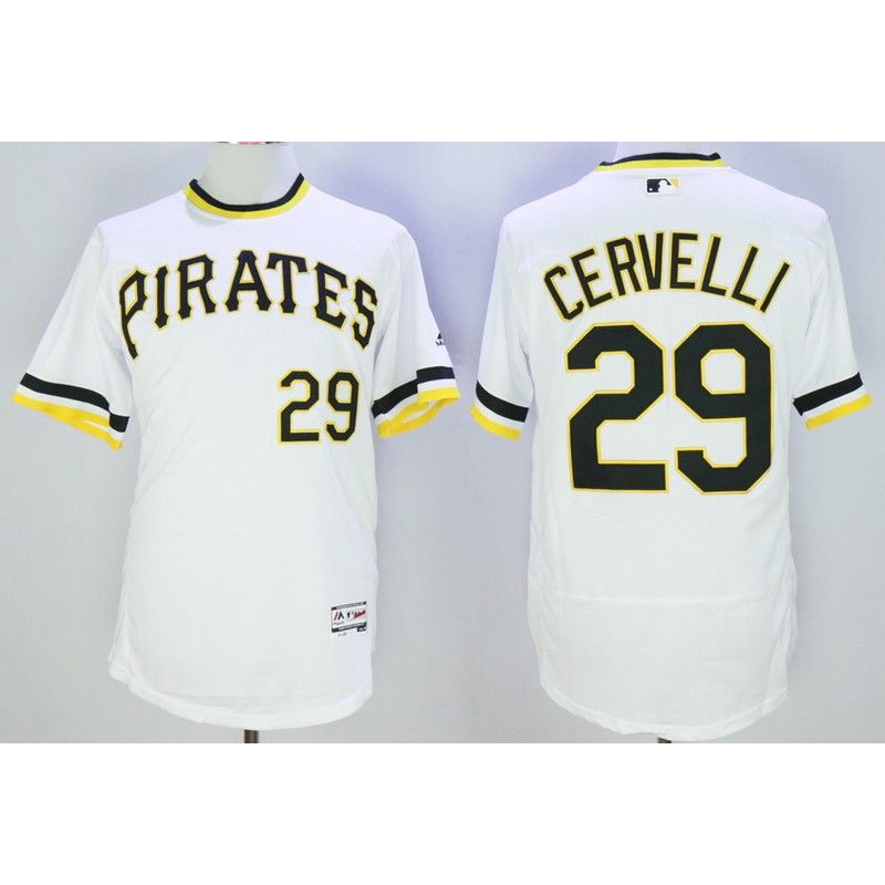 Cheap Francisco Cervelli Pirates Jersey From China White throwback 2016 FLEXBASE #29 in Men Women Youth Size