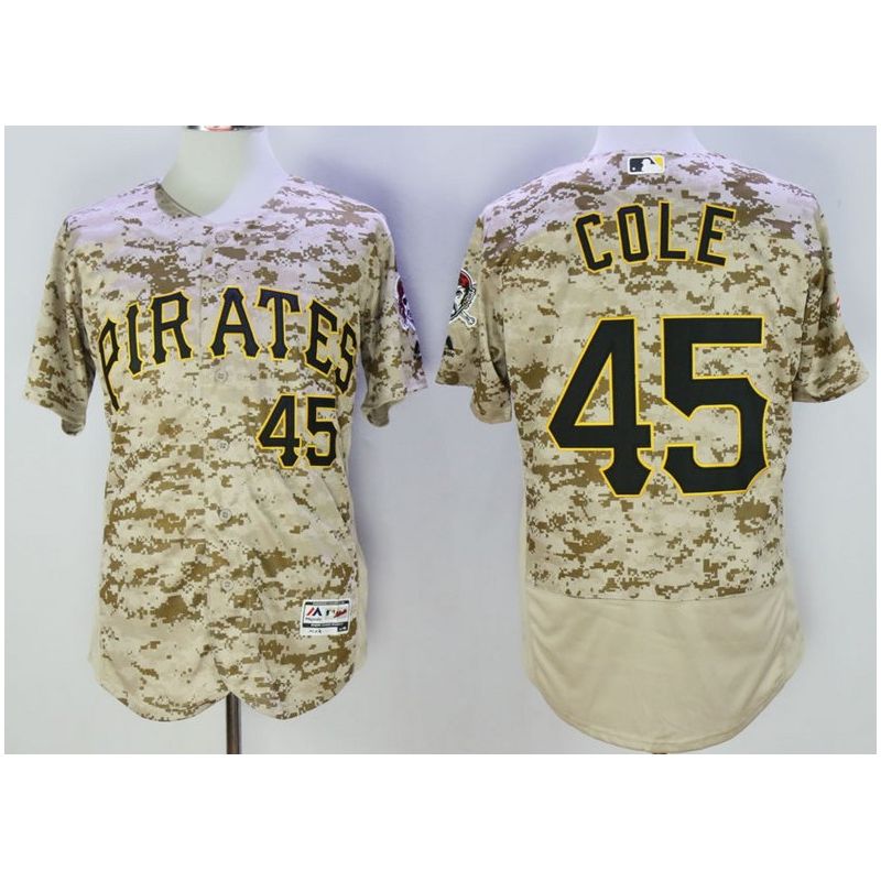 Cheap Gerrit Cole Pirates Jersey From China Camo 2016 FLEXBASE #45 in Men Women Youth Size