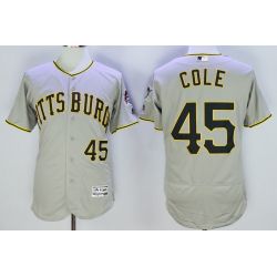 Cheap Gerrit Cole Pirates Jersey From China Grey 2016 FLEXBASE #45 in Men Women Youth Size