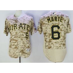 Cheap Starling Marte Pirates Jersey From China Camo 2016 FLEXBASE #6 in Men Women Youth Size