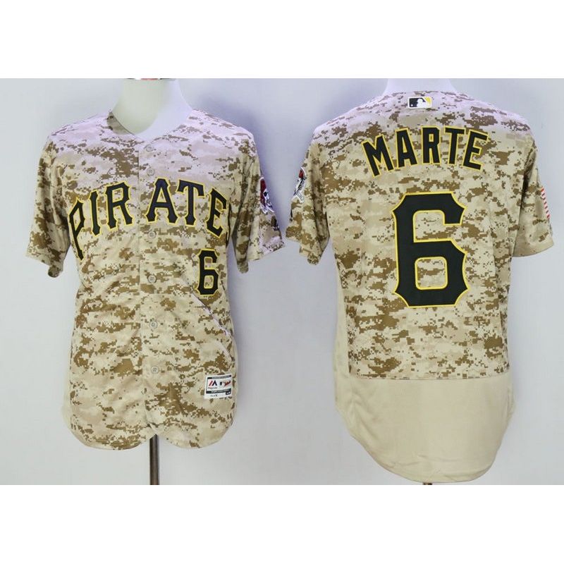 Cheap Starling Marte Pirates Jersey From China Camo 2016 FLEXBASE #6 in Men Women Youth Size Cheap Starling Marte Pirates Jersey From China Camo 2016 FLEXBASE #6 in Men Women Youth Size
