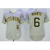 Cheap Starling Marte Pirates Jersey From China Grey 2016 FLEXBASE #6 in Men Women Youth Size