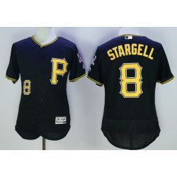 Cheap Willie Stargell Pirates Jersey From China Black 2016 FLEXBASE #8 in Men Women Youth Size