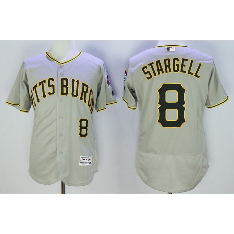 Cheap Willie Stargell Pirates Jersey From China Grey 2016 FLEXBASE #8 in Men Women Youth Size Cheap Willie Stargell Pirates Jersey From China Grey 2016 FLEXBASE #8 in Men Women Youth Size