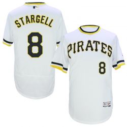 Cheap Willie Stargell Pirates Jersey From China White throwback 2016 FLEXBASE #8 in Men Women Youth Size