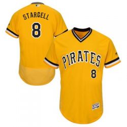 Cheap Willie Stargell Pirates Jersey From China Yellow 2016 FLEXBASE #8 in Men Women Youth Size