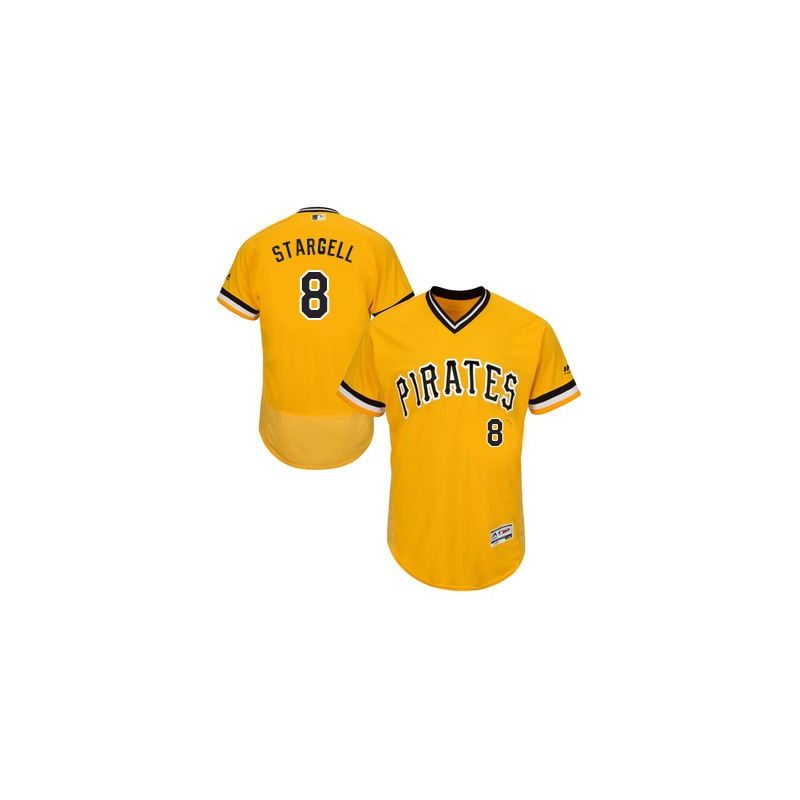 Cheap Willie Stargell Pirates Jersey From China Yellow 2016 FLEXBASE #8 in Men Women Youth Size