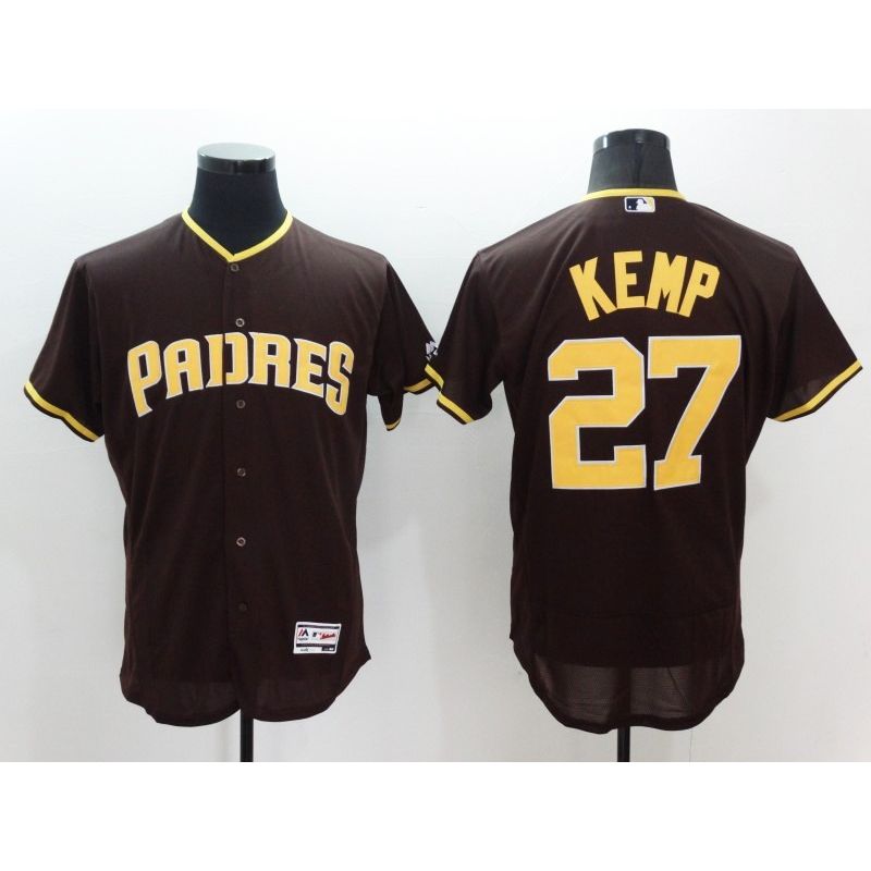 Cheap Matt Kemp Padres Jersey From China Brown 2016 FLEXBASE #27 in Men Women Youth Size