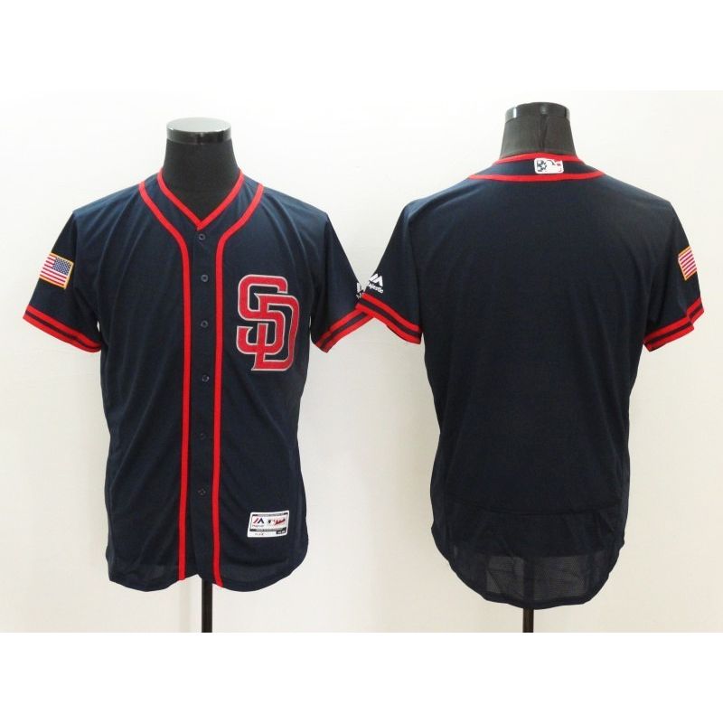 Cheap Padres Jersey From China Black Fashion Stars & Stripes Blank 2016 FLEXBASE in Men Women Youth Size