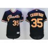 Cheap Brandon Crawford Giants Jersey From China Black V-neck throwback 2016 FLEXBASE #35 in Men Women Youth Size