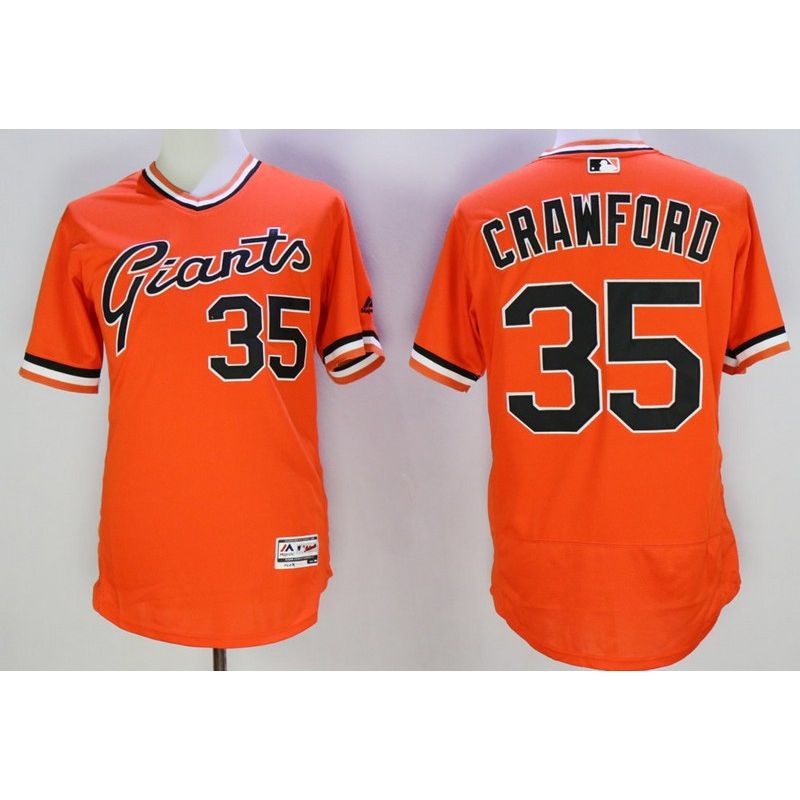 Cheap Brandon Crawford Giants Jersey From China Orange 1978 turn back the clock 2016 FLEXBASE #35 in Men Women Youth Size