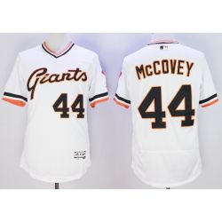 Cheap Willie McCovey Giants Jersey From China White V-neck throwback 2016 FLEXBASE #44 in Men Women Youth Size