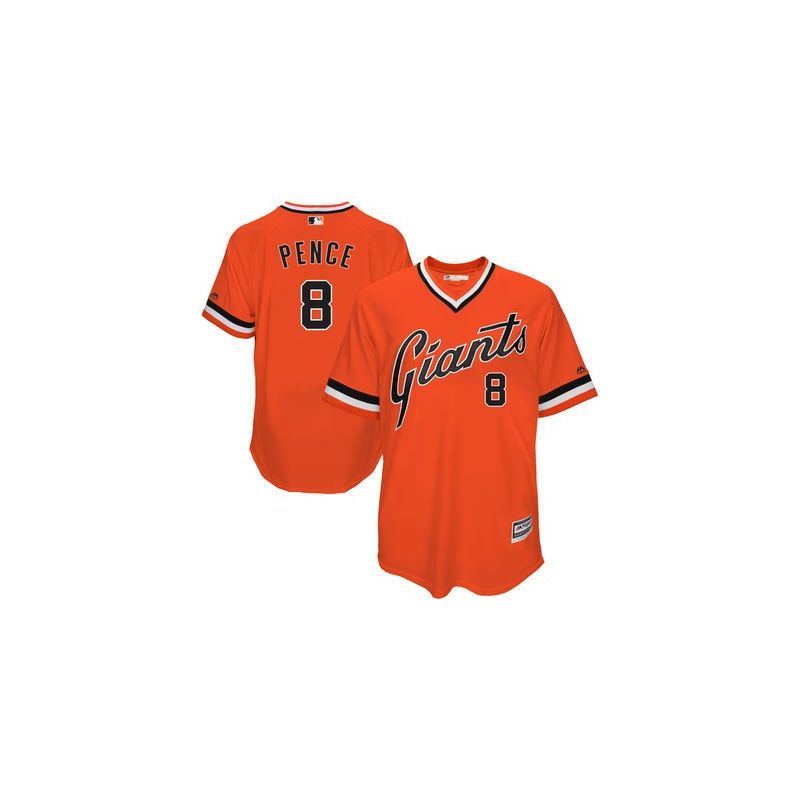 Cheap Hunter Pence Giants Jersey From China Orange 1978 turn back the clock 2016 FLEXBASE #8 in Men Women Youth Size