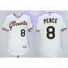 Cheap Hunter Pence Giants Jersey From China White V-neck throwback 2016 FLEXBASE #8 in Men Women Youth Size