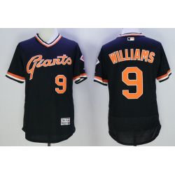 Cheap Matt Williams Giants Jersey From China Black V-neck throwback 2016 FLEXBASE #9 in Men Women Youth Size