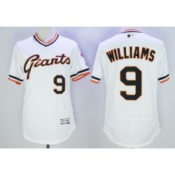 Cheap Matt Williams Giants Jersey From China White V-neck throwback 2016 FLEXBASE #9 in Men Women Youth Size