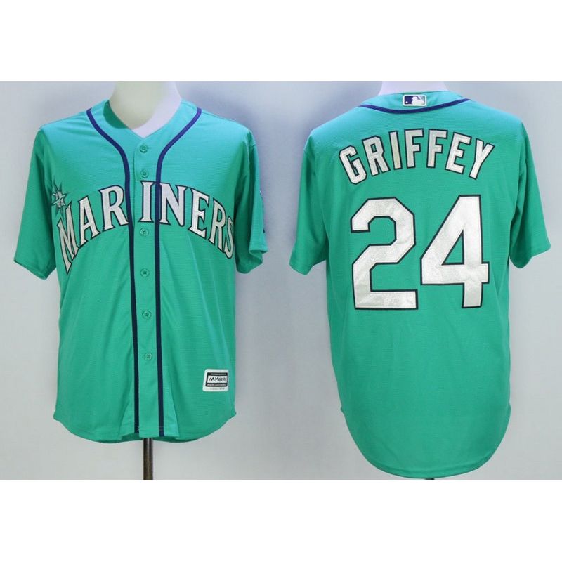 Cheap Ken Griffey Jr Mariners Jersey From China Green 2016 hall of fame #24 in Men Women Youth Size