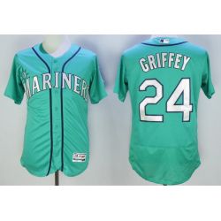 Cheap Ken Griffey Jr Mariners Jersey From China Green 2016 hall of fame 2016 FLEXBASE #24 in Men Women Youth Size