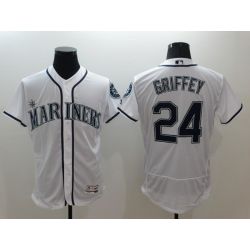 Cheap Ken Griffey Jr Mariners Jersey From China White 2016 FLEXBASE #24 in Men Women Youth Size