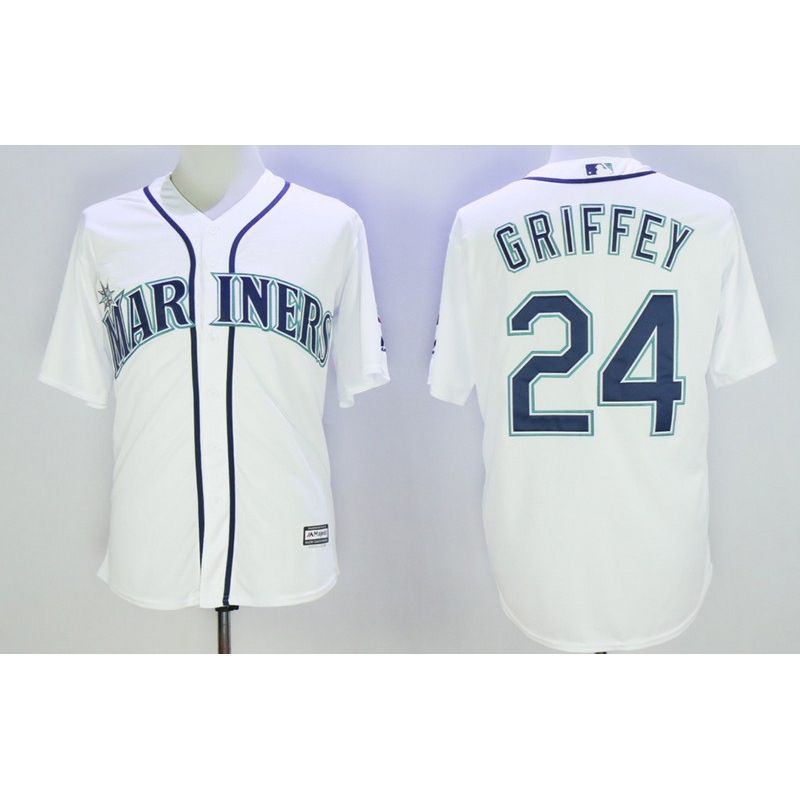 Cheap Ken Griffey Jr Mariners Jersey From China White 2016 hall of fame #24 in Men Women Youth Size