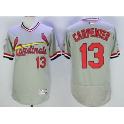 Cheap Matt Carpenter Cardinals Jersey From China Gray V-neck throwback 2016 FLEXBASE #13 in Men Women Youth Size