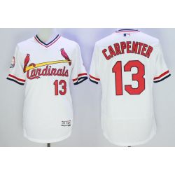 Cheap Matt Carpenter Cardinals Jersey From China White V-neck throwback 2016 FLEXBASE #13 in Men Women Youth Size