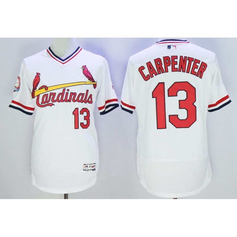 Cheap Matt Carpenter Cardinals Jersey From China White V-neck throwback 2016 FLEXBASE #13 in Men Women Youth Size Cheap Matt Carpenter Cardinals Jersey From China White V-neck throwback 2016 FLEXBASE #13 in Men Women Youth Size
