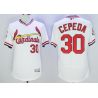Cheap Orlando Cepeda Cardinals Jersey From China White V-neck throwback 2016 FLEXBASE #30 in Men Women Youth Size