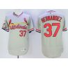 Cheap Keith Hernandez Cardinals Jersey From China Gray V-neck throwback 2016 FLEXBASE #37 in Men Women Youth Size