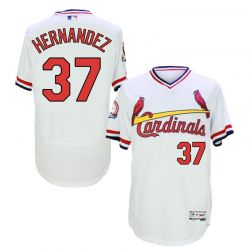 Cheap Keith Hernandez Cardinals Jersey From China White V-neck throwback 2016 FLEXBASE #37 in Men Women Youth Size
