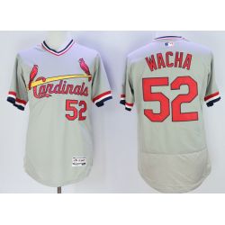 Cheap Michael Wacha Cardinals Jersey From China Gray V-neck throwback 2016 FLEXBASE #52 in Men Women Youth Size