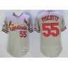 Cheap Stephen Piscotty Cardinals Jersey From China Gray V-neck throwback 2016 FLEXBASE #55 in Men Women Youth Size