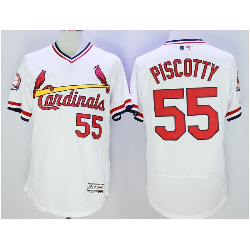 Cheap Stephen Piscotty Cardinals Jersey From China White V-neck throwback 2016 FLEXBASE #55 in Men Women Youth Size Cheap Stephen Piscotty Cardinals Jersey From China White V-neck throwback 2016 FLEXBASE #55 in Men Women Youth Size