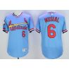 Cheap Stan Musial Cardinals Jersey From China Blue V-neck throwback 2016 FLEXBASE #6 in Men Women Youth Size