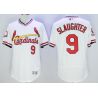 Cheap Enos Slaughter Cardinals Jersey From China White V-neck throwback 2016 FLEXBASE #9 in Men Women Youth Size