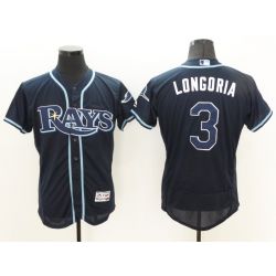 Cheap Evan Longoria Rays Jersey From China Navy 2016 FLEXBASE #3 in Men Women Youth Size