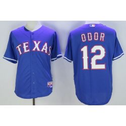 Cheap Rougned Odor Rangers Jersey From China Blue #12 in Men Women Youth Size