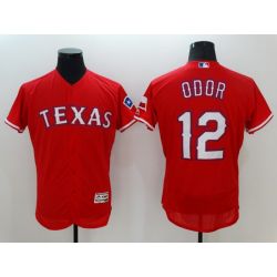 Cheap Rougned Odor Rangers Jersey From China Red 2016 FLEXBASE #12 in Men Women Youth Size