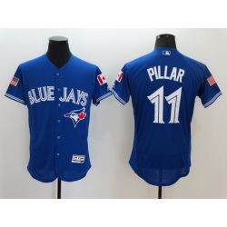 Cheap Kevin Pillar Blue Jays Jersey From China Blue Fashion Stars & Stripes 2016 FLEXBASE #11 in Men Women Youth Size