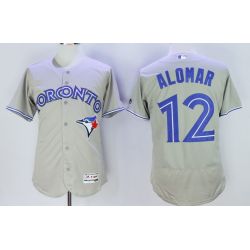 Cheap Roberto Alomar Blue Jays Jersey From China Gray 2016 FLEXBASE #12 in Men Women Youth Size